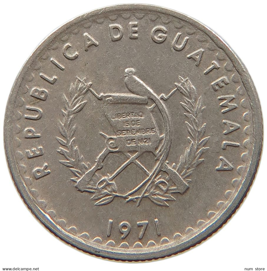 GUATEMALA 5 CENTAVOS 1971  #MA 063161 - Guatemala