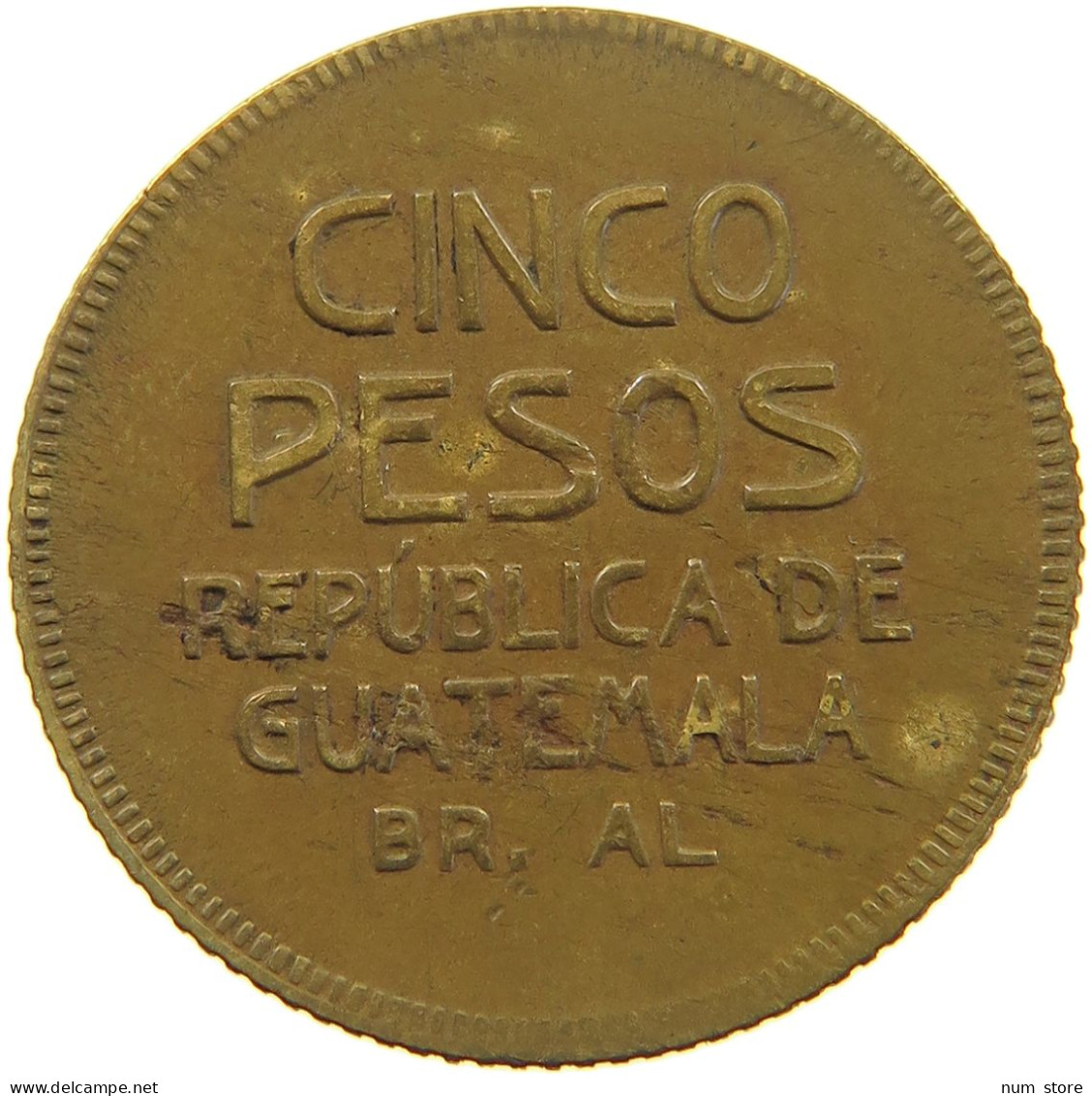 GUATEMALA 5 PESOS 1923  #MA 026059 - Guatemala