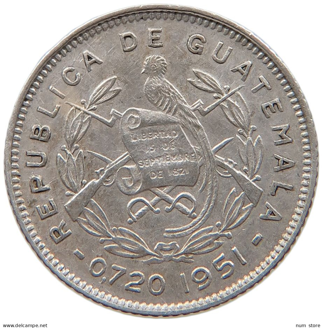 GUATEMALA 5 CENTAVOS 1951  #MA 063160 - Guatemala