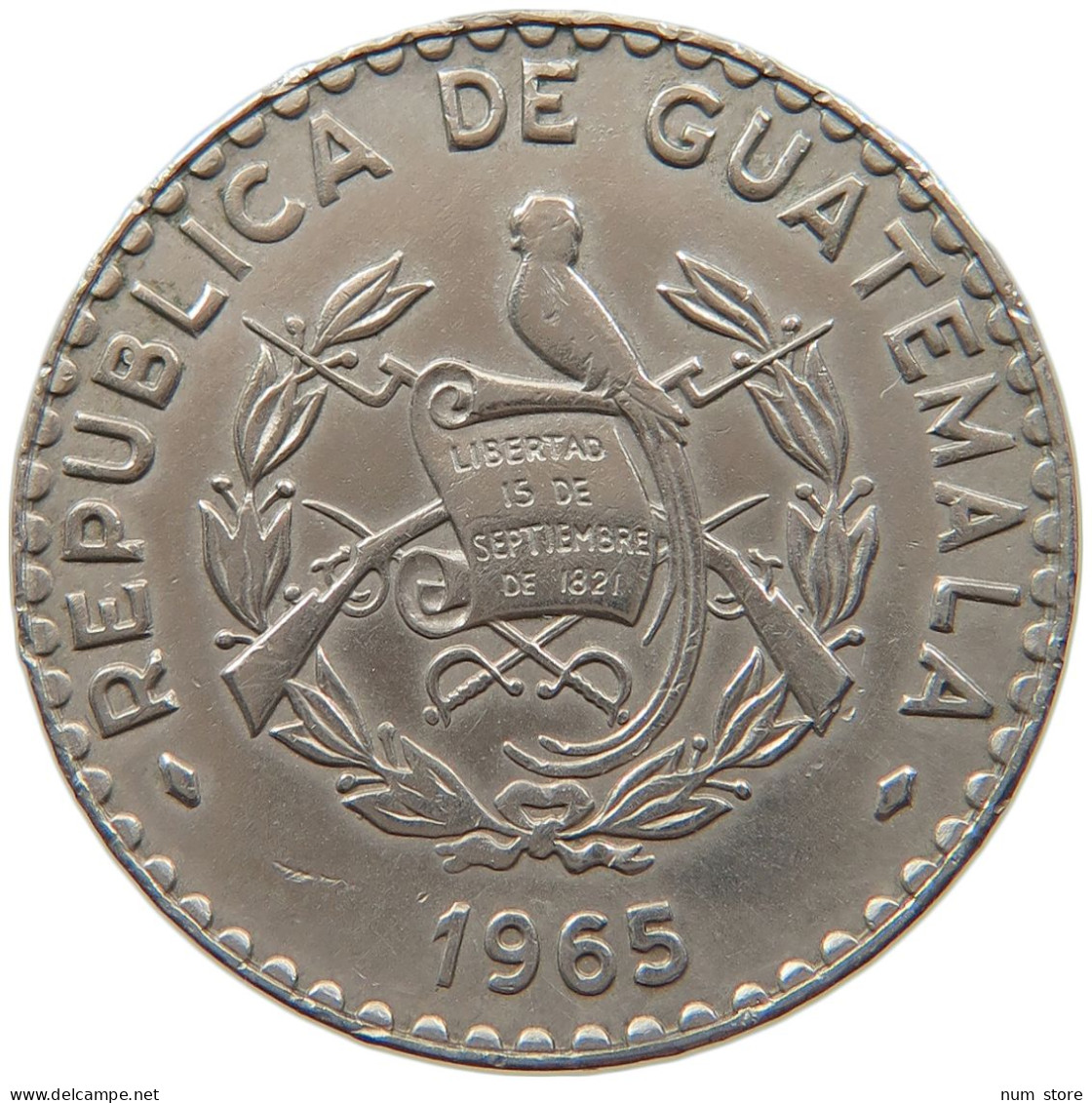 GUATEMALA 25 CENTAVOS 1965  #MA 063156 - Guatemala