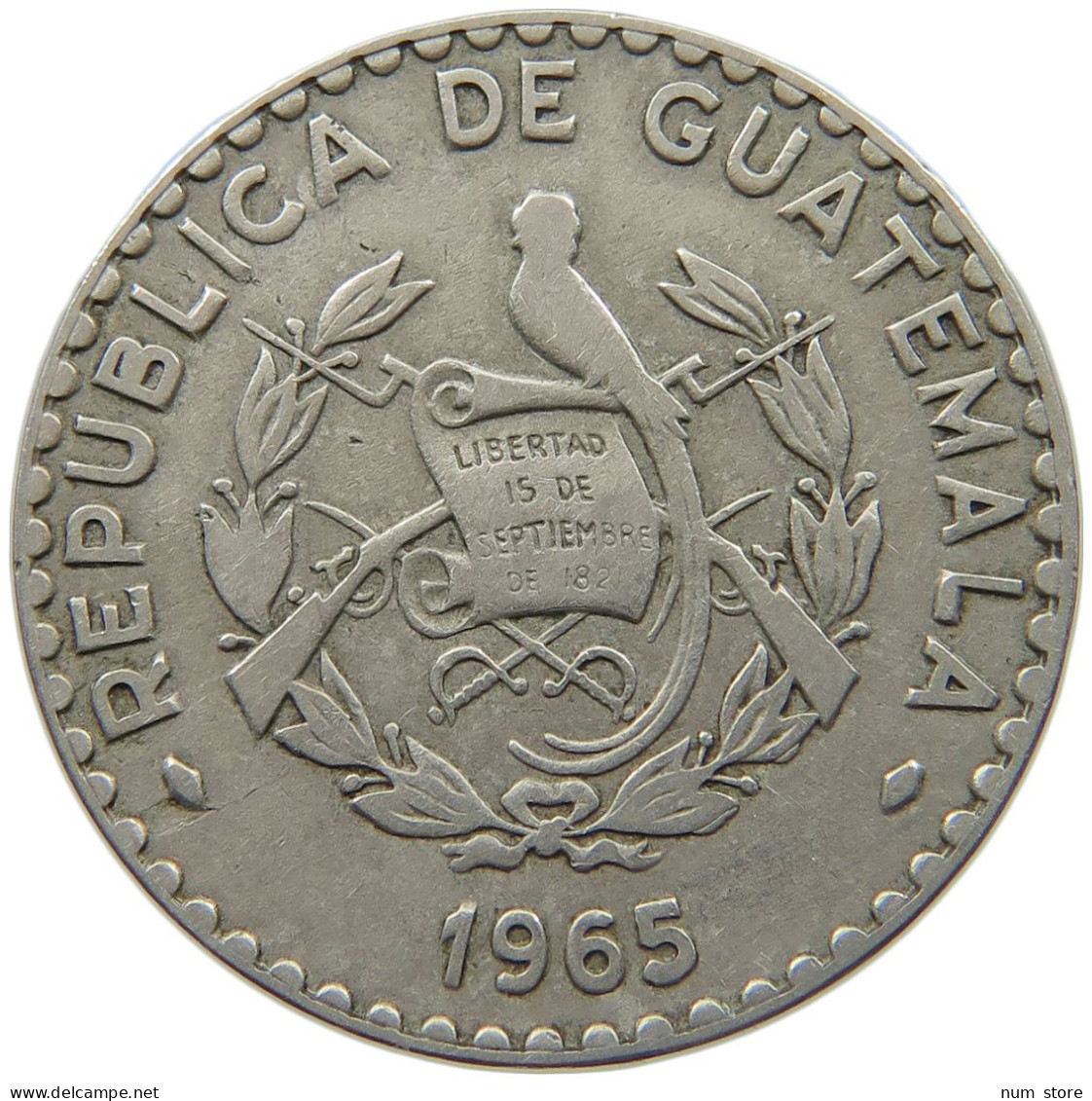 GUATEMALA 25 CENTAVOS 1965  #MA 025415 - Guatemala