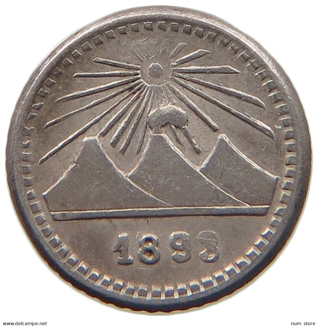 GUATEMALA 1/4 REAL 1893  #MA 025402 - Guatemala