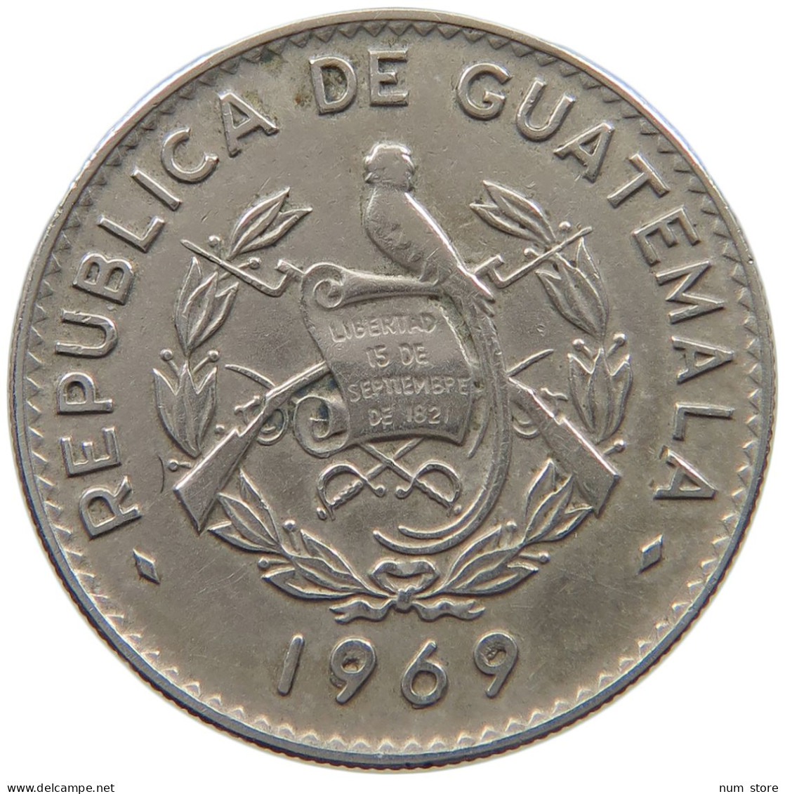 GUATEMALA 10 CENTAVOS 1969 DATE ERROR #MA 026048 - Guatemala