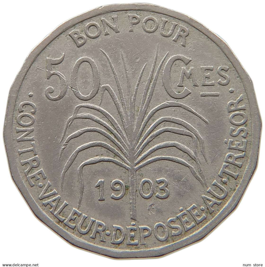 GUADELOUPE 50 CENTIMES 1903  #MA 063966 - Guadalupe Y Martinica