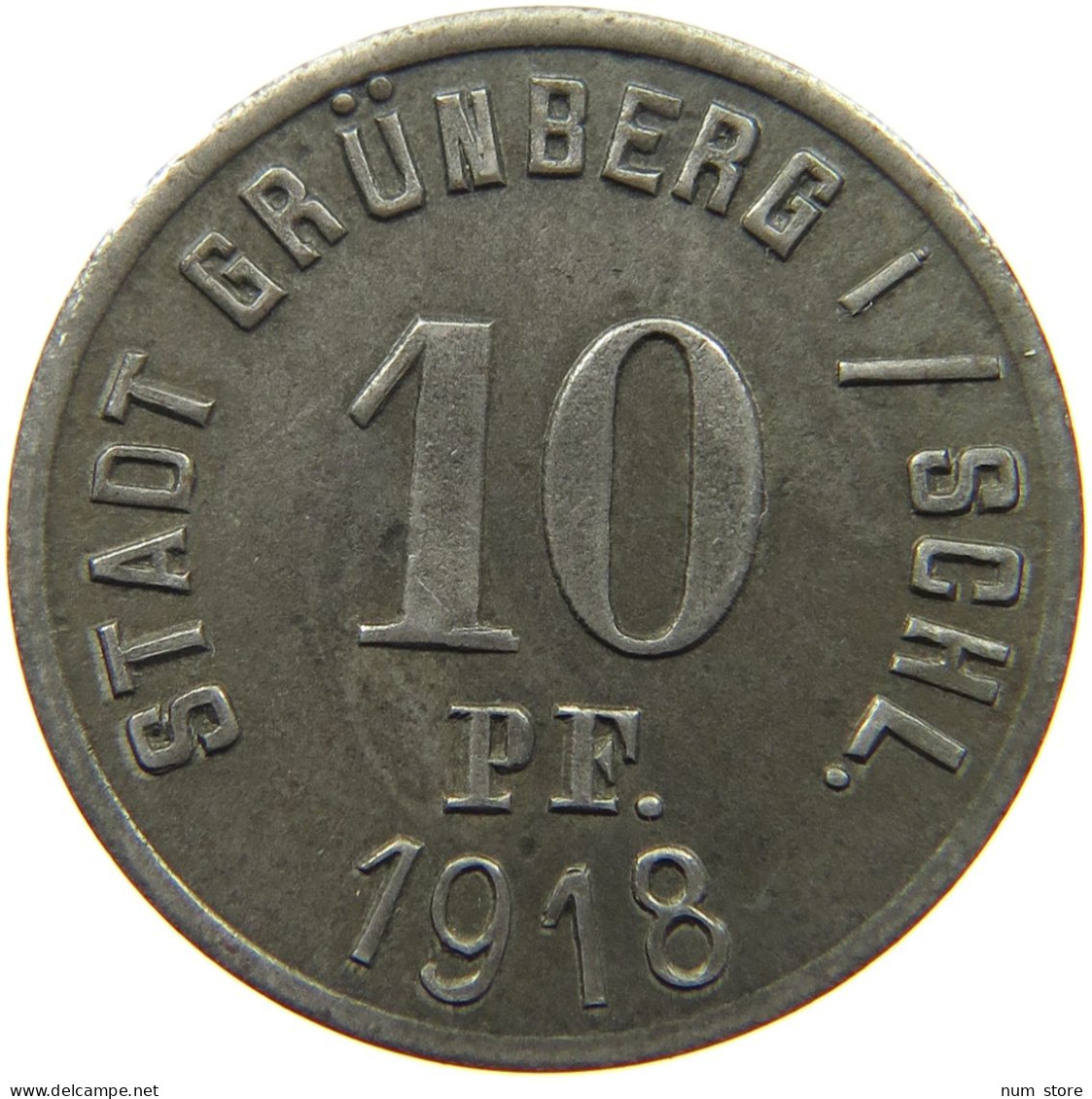 GRÜNBERG 10 PFENNIG 1918 STADT GRÜNBERG #MA 003988 - Autres & Non Classés