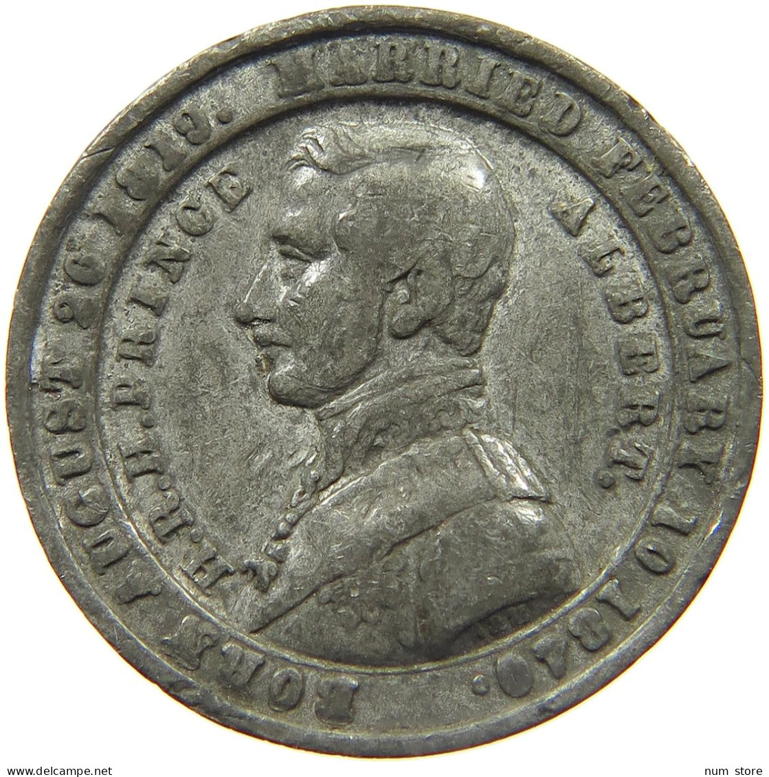 GREAT BRITIAN MEDAL 1840 ALBERT EDWARD PRINCE OF WALES, TRAIN ENGALND'S PRIDE #MA 024090 - Otros & Sin Clasificación