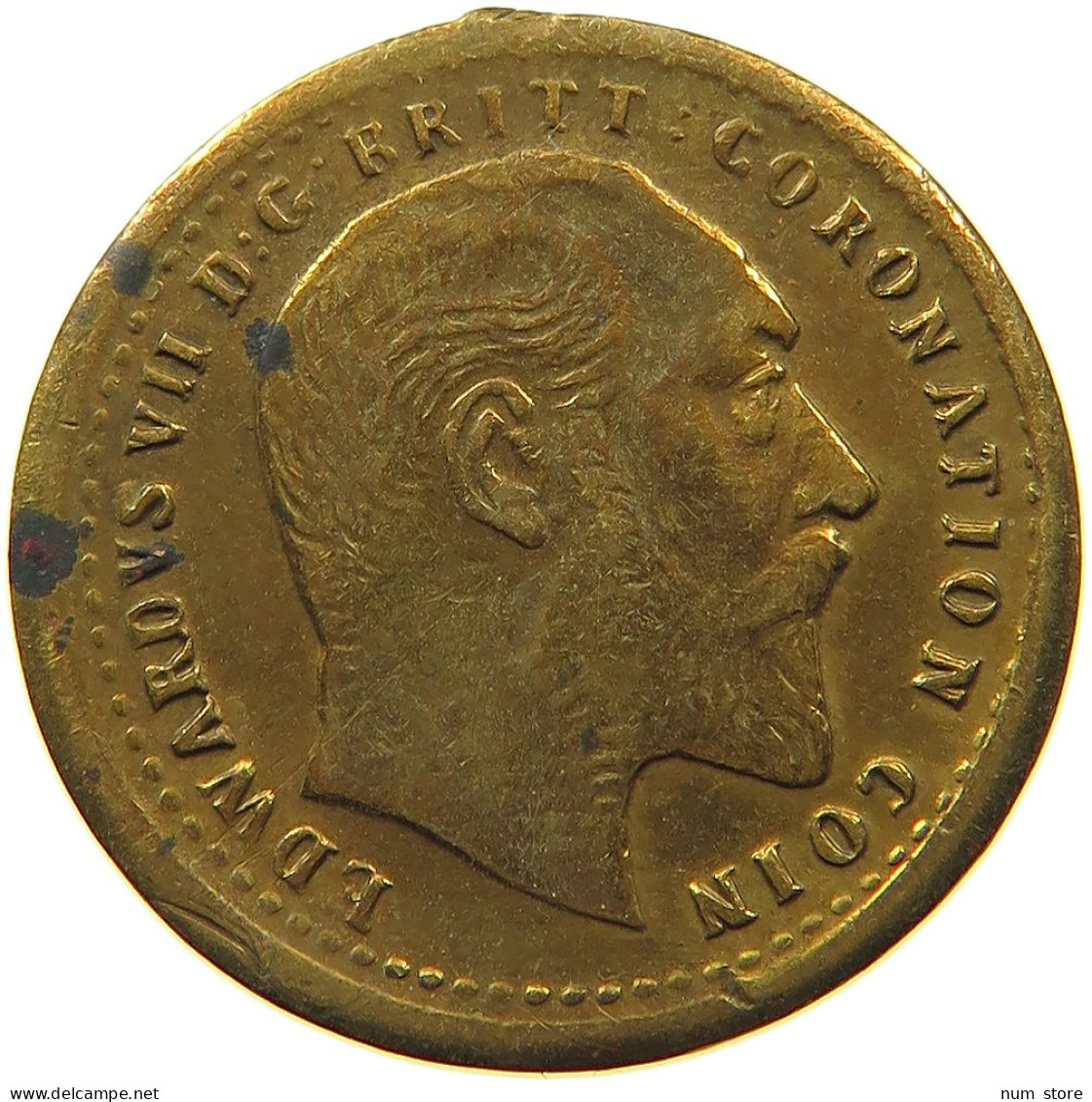 GREAT BRITAIN TOKEN 1902 EDWARD VII., 1901 - 1910 CORONATION COIN #MA 099227 - Autres & Non Classés