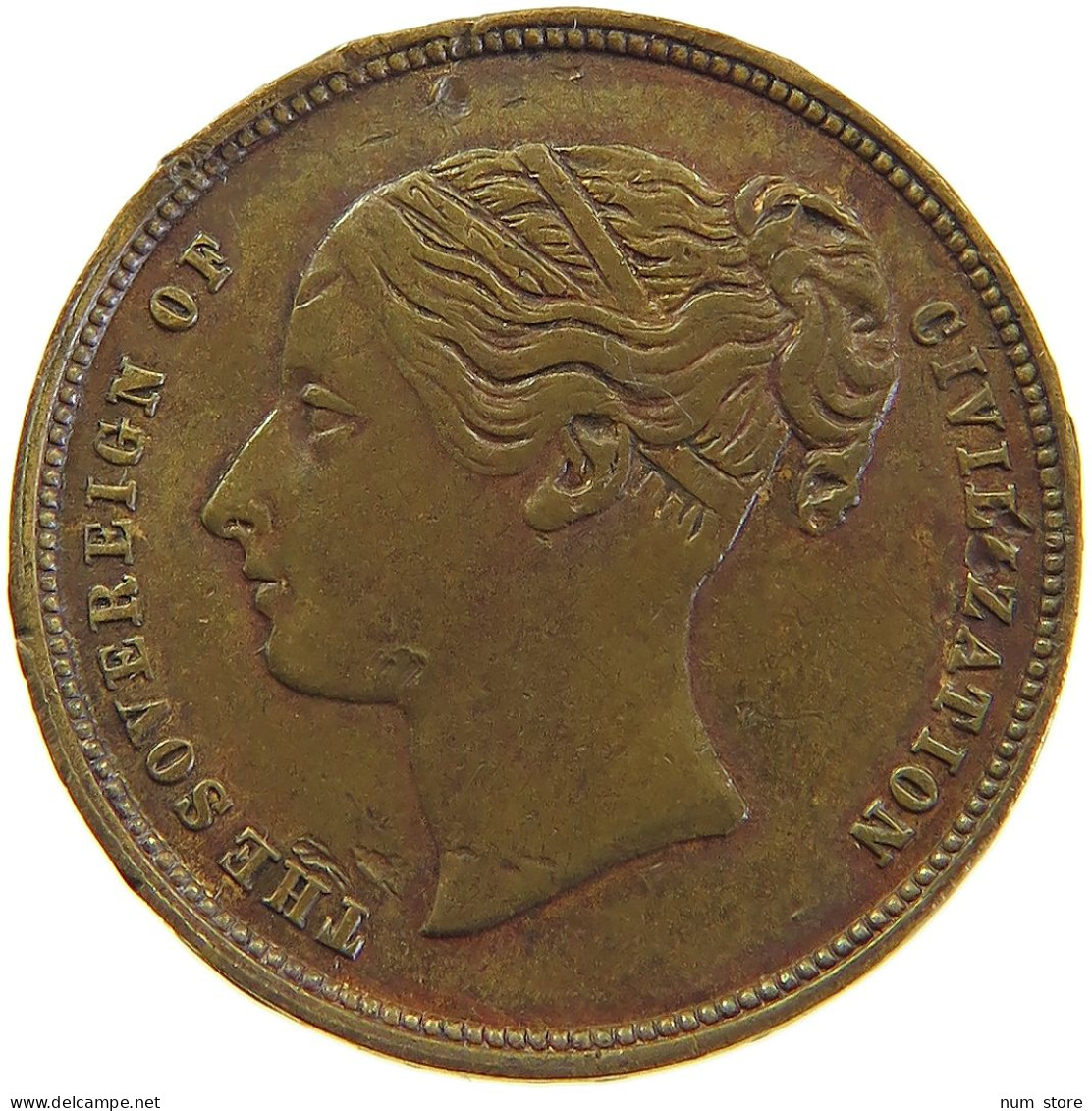 GREAT BRITAIN TOKEN  VICTORIA 1837-1901 KEEP YOUR TEMPER #MA 067796 - Andere & Zonder Classificatie