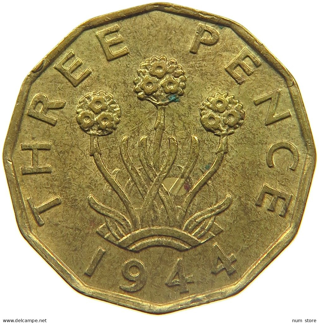 GREAT BRITAIN THREEPENCE 1944 GEORGE VI. (1936-1952) #MA 023363 - F. 3 Pence