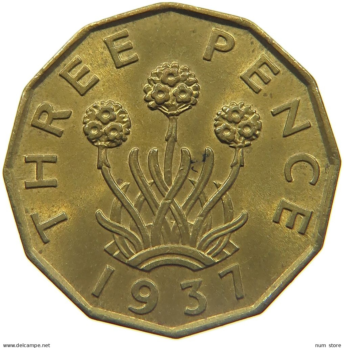 GREAT BRITAIN THREEPENCE 1937 GEORGE VI. (1936-1952) #MA 023362 - F. 3 Pence