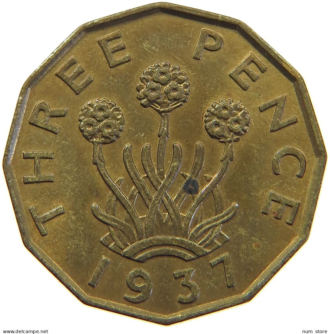 GREAT BRITAIN THREEPENCE 1937 GEORGE VI. (1936-1952) #MA 063536 - F. 3 Pence