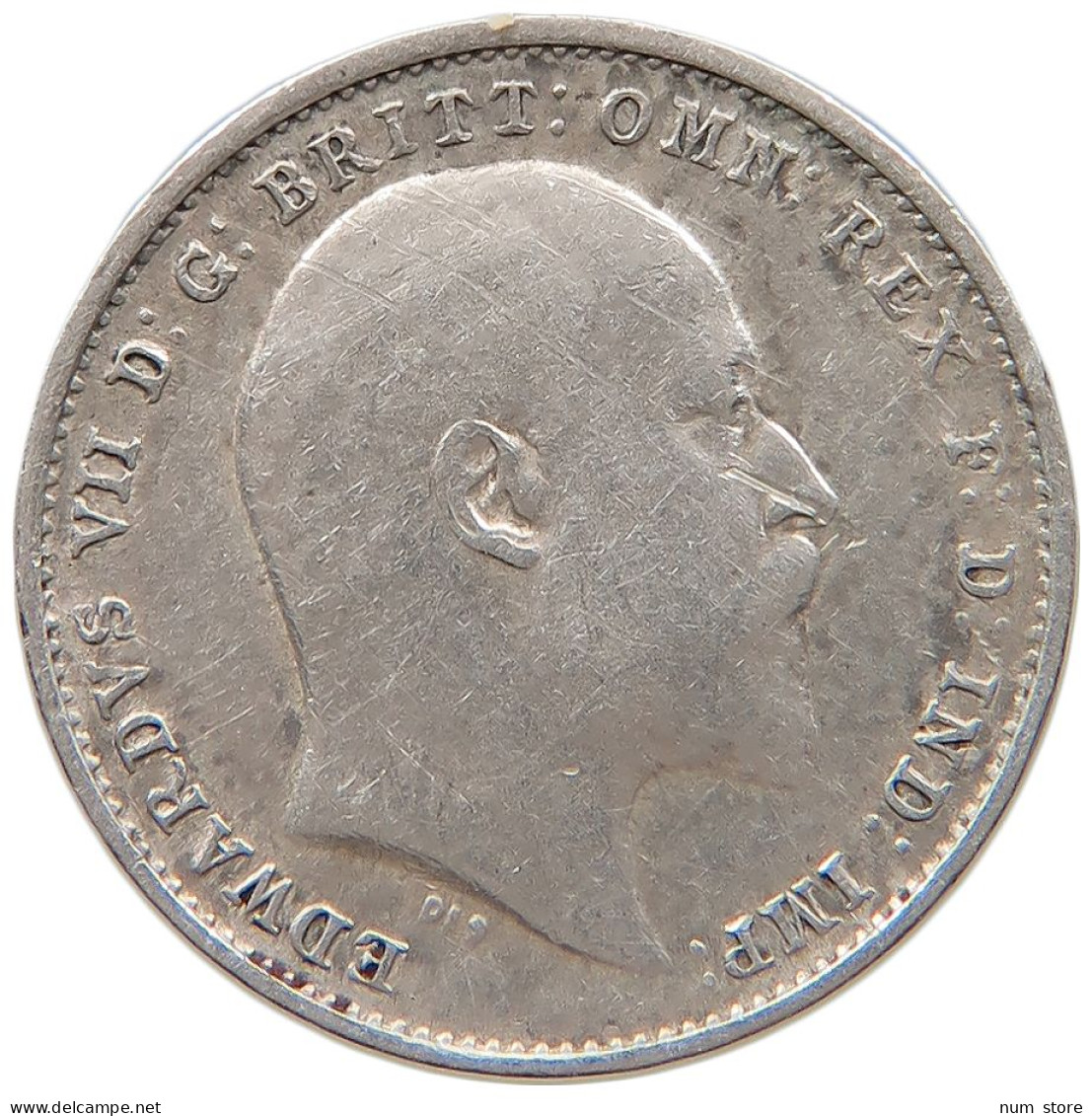 GREAT BRITAIN THREEPENCE 1910 EDWARD VII., 1901 - 1910 #MA 061793 - F. 3 Pence