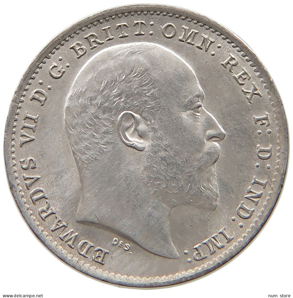 GREAT BRITAIN THREEPENCE 1902 EDWARD VII., 1901 - 1910 #MA 023057 - F. 3 Pence