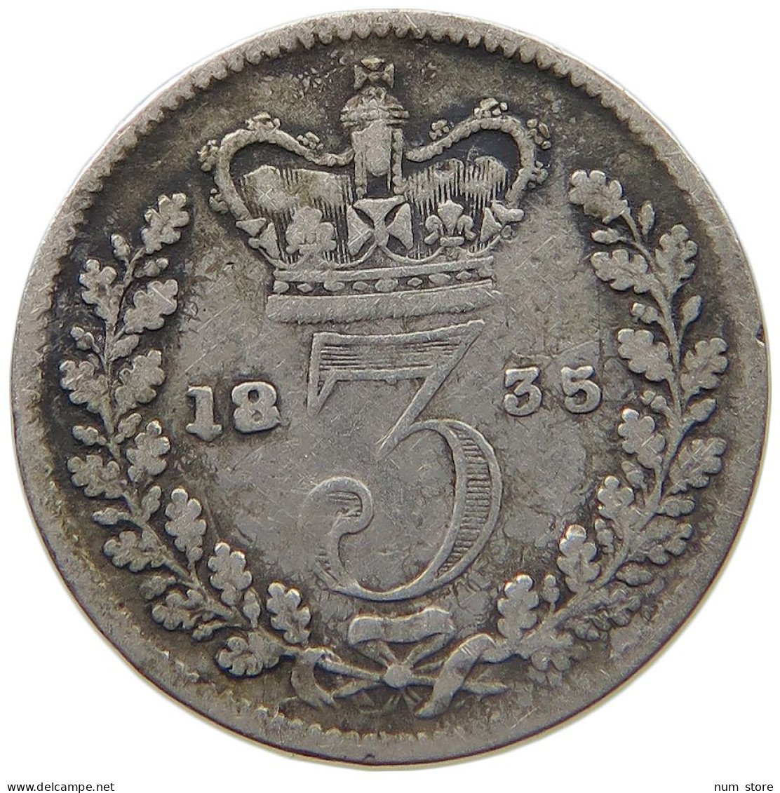 GREAT BRITAIN THREEPENCE 1835 WILLIAM IV. (1830-1837) #MA 023025 - F. 3 Pence