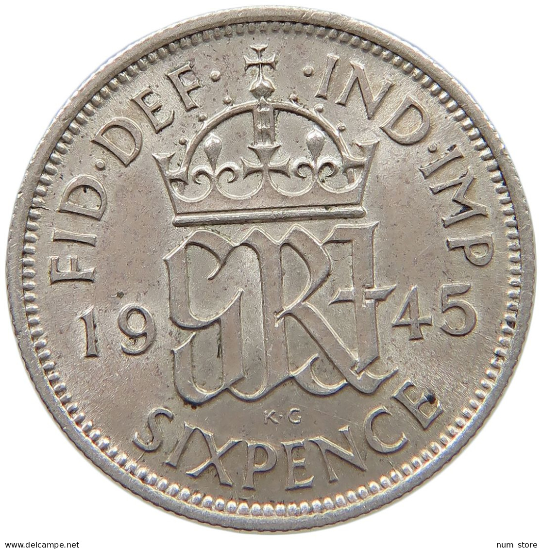 GREAT BRITAIN SIXPENCE 1945 GEORGE VI. (1936-1952) #MA 023371 - H. 6 Pence