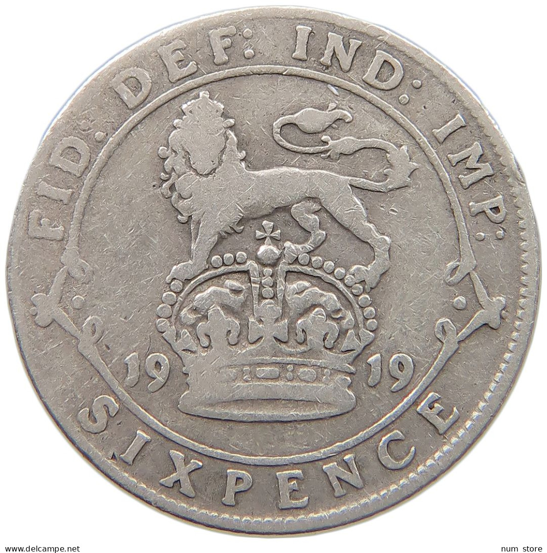 GREAT BRITAIN SIXPENCE 1919 GEORGE V. (1910-1936) #MA 023353 - H. 6 Pence