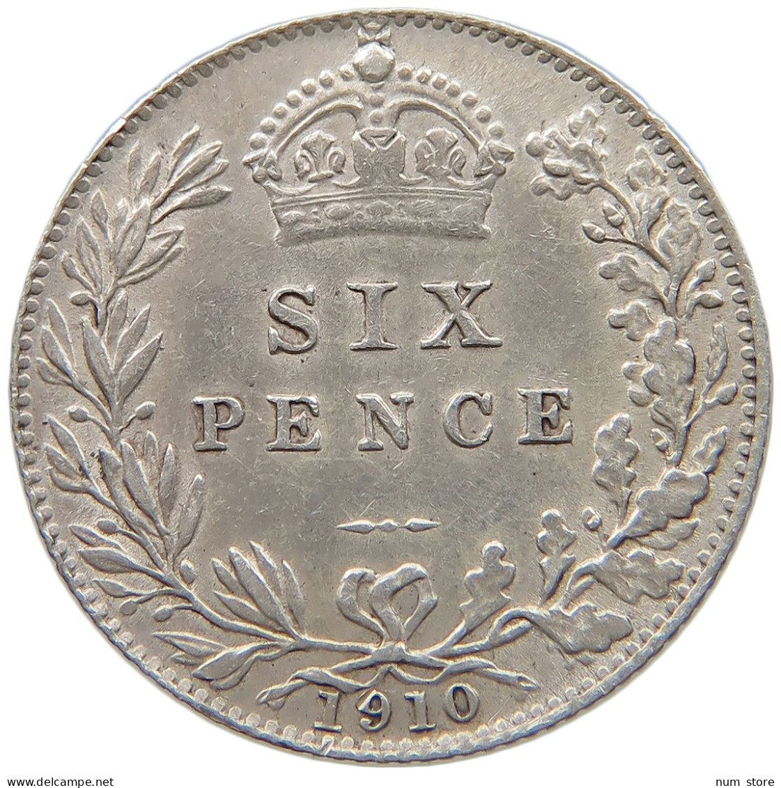 GREAT BRITAIN SIXPENCE 1910 EDWARD VII., 1901 - 1910 #MA 023055 - H. 6 Pence