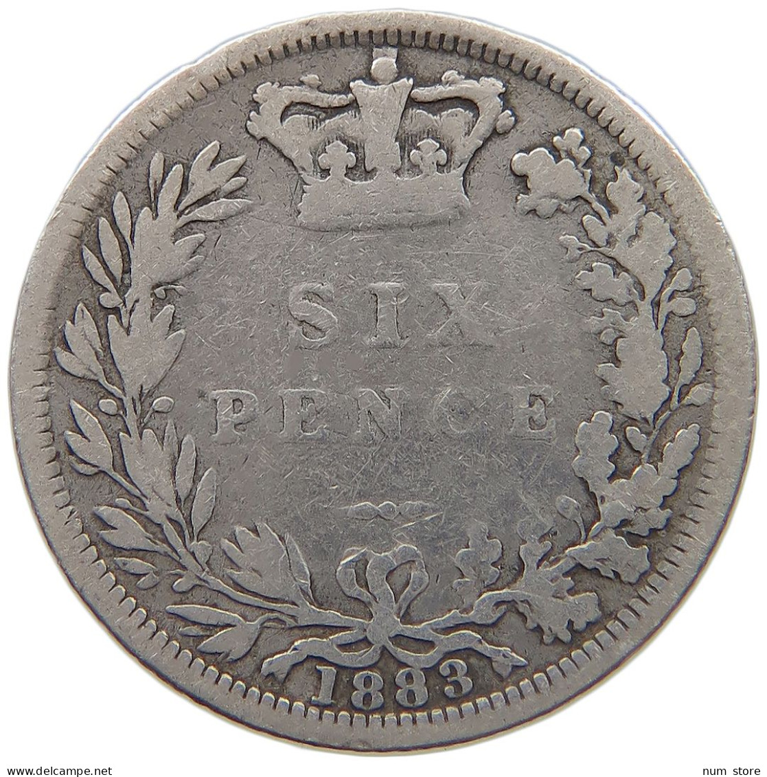 GREAT BRITAIN SIXPENCE 1883 VICTORIA 1837-1901 #MA 022947 - H. 6 Pence