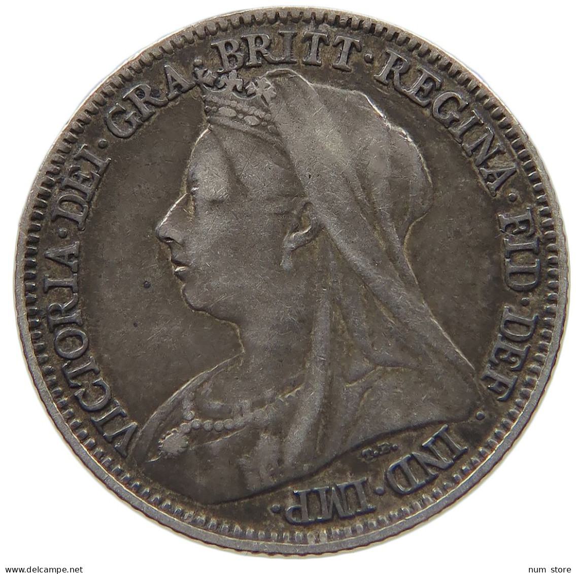 GREAT BRITAIN SIXPENCE 1897 VICTORIA 1837-1901 #MA 022951 - H. 6 Pence