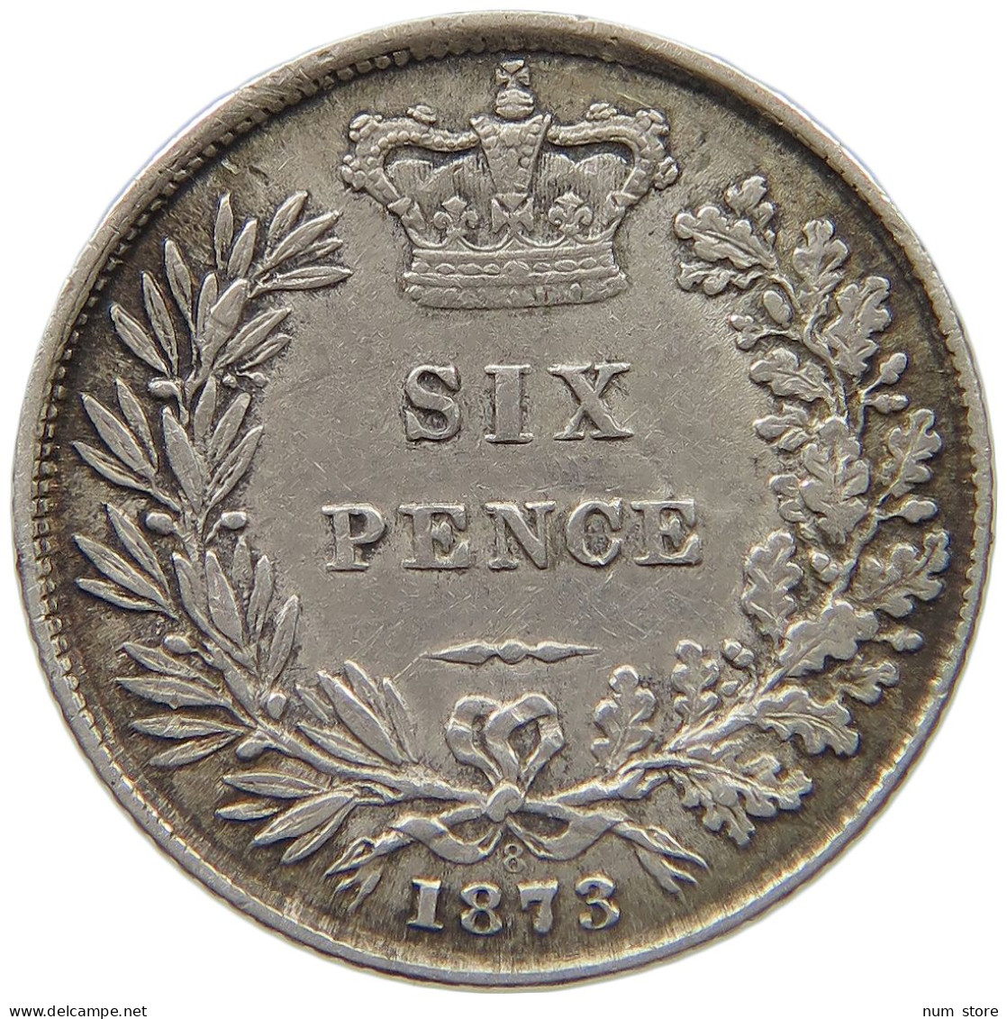 GREAT BRITAIN SIXPENCE 1873 VICTORIA 1837-1901 #MA 022946 - H. 6 Pence