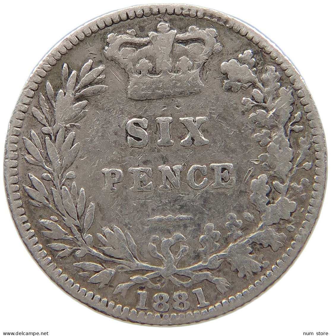 GREAT BRITAIN SIXPENCE 1881 VICTORIA 1837-1901 #MA 023318 - H. 6 Pence