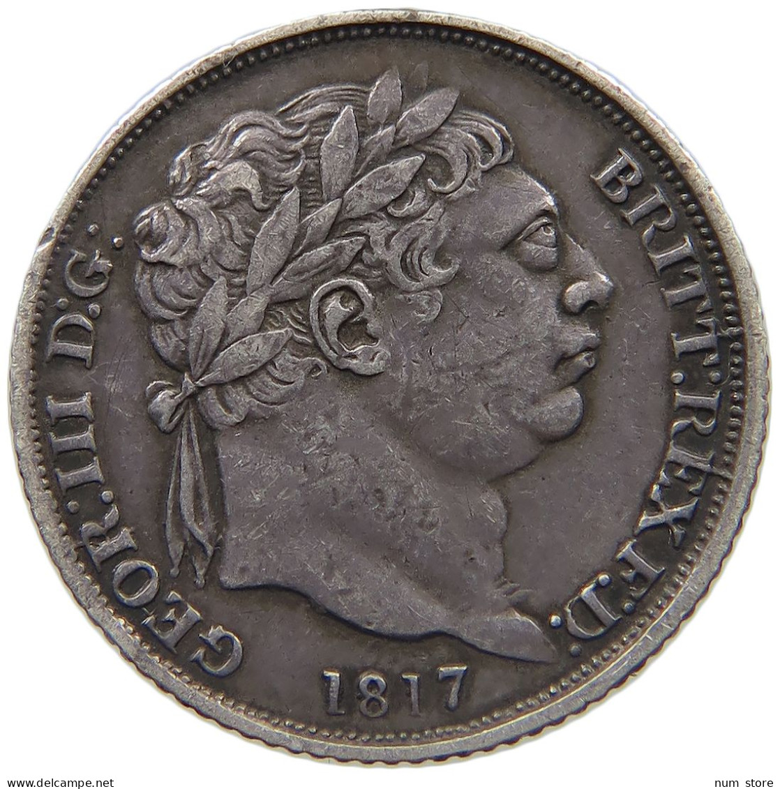 GREAT BRITAIN SIXPENCE 1817 GEORGE III. 1760-1820 #MA 023006 - H. 6 Pence