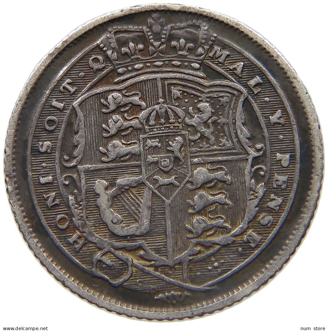 GREAT BRITAIN SIXPENCE 1817 GEORGE III. 1760-1820 #MA 023006 - H. 6 Pence