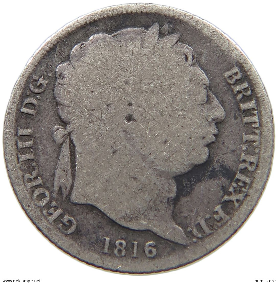 GREAT BRITAIN SIXPENCE 1816 GEORGE III. #MA 023274 - H. 6 Pence