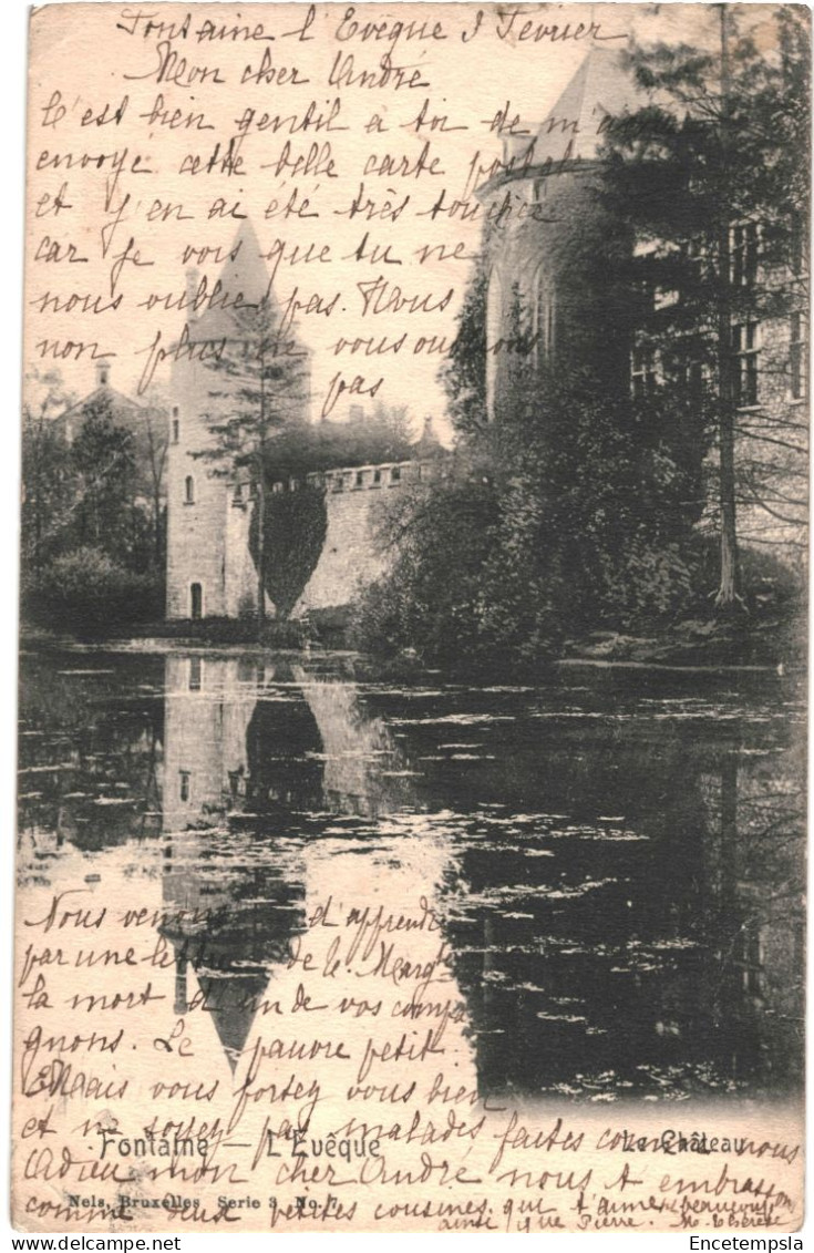 CPA Carte Postale Belgique Fontaine-l'Évêque Le Château 1907    VM73881 - Fontaine-l'Eveque