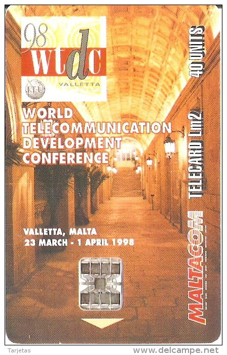 TARJETA DE MALTA DE WTDC'98   (MALTACOM) - Malte