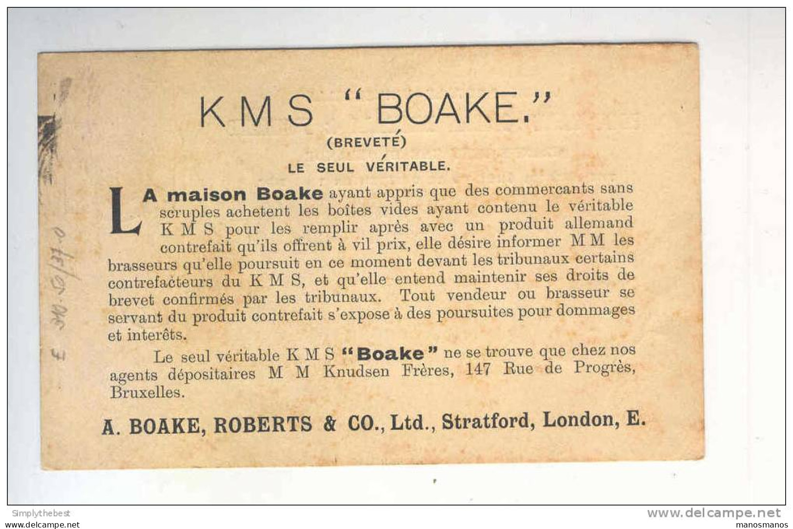 BELGIQUE - BRASSERIE - Entier Postal GB 1898 Vers Brasseur Garot à HODIMONT - Excellent Texte Sur Fraude   -- 10/653 - Biere