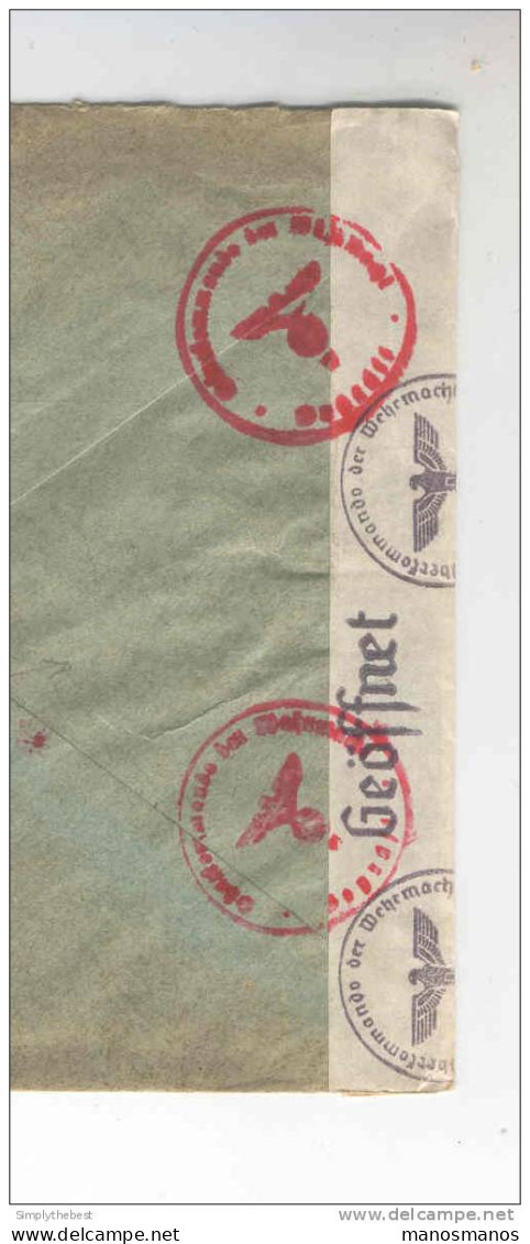 BELGIQUE - TABAC - Lettre TP Poortman HASSELT 1941 Censure Vers D - Entete Illustrée INDIANA Tabakfabriek   -- 10/625 - Tabaco