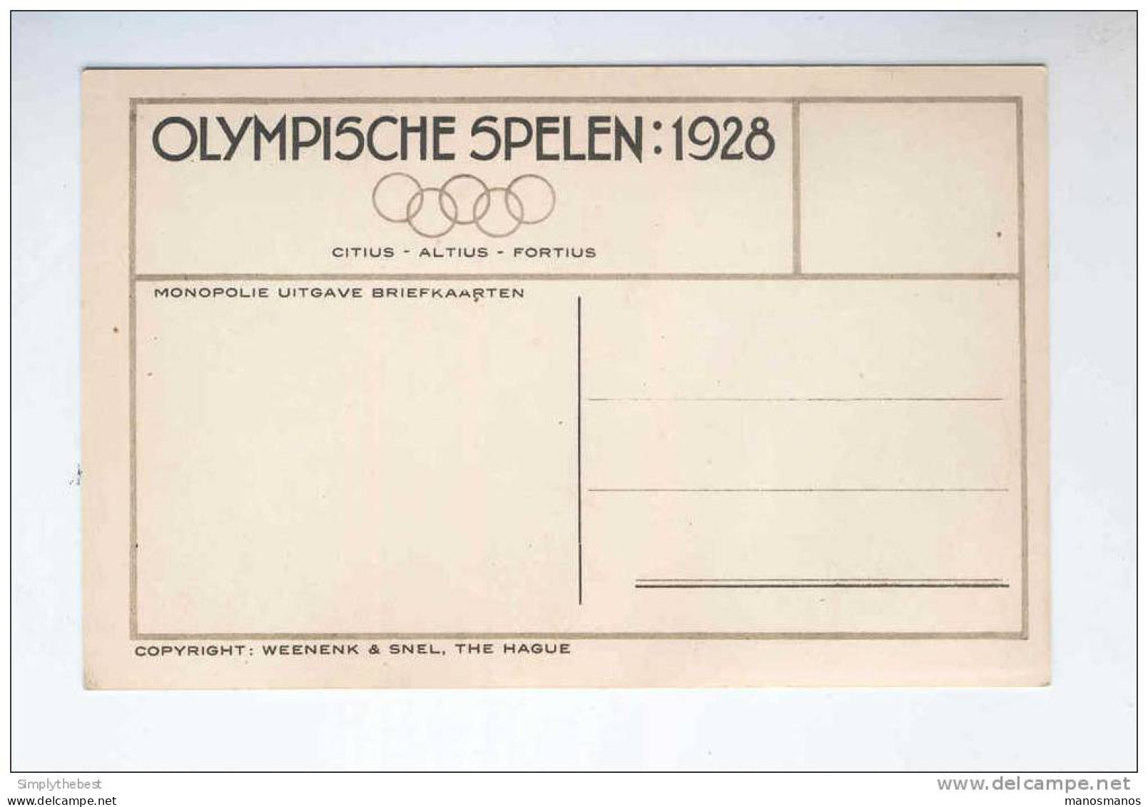 Carte- Vue Officielle Des JEUX OLYMPIQUES AMSTERDAM 1928 - Ritola Et Nurmi En 5000 M. -Neuve   --  JJ424 - Ete 1928: Amsterdam