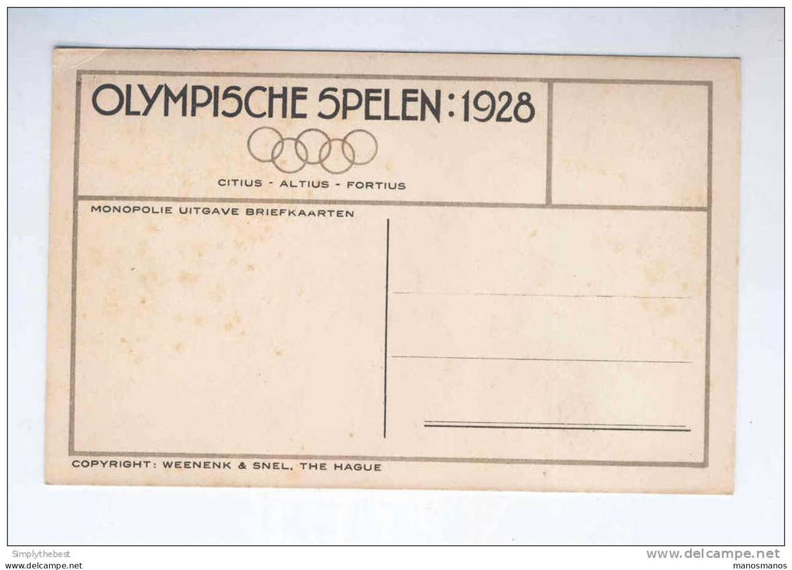 Carte- Vue Officielle Des JEUX OLYMPIQUES AMSTERDAM 1928 - Finale Du 400 M. -Neuve   --  JJ425 - Estate 1928: Amsterdam