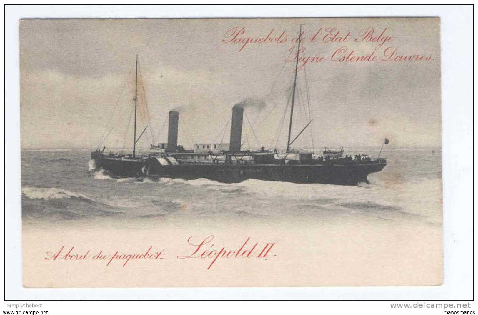 Carte Postale Paquebot 4 Léopold II Non Utilisée   --  QQ187 - Cartoline Piroscafi