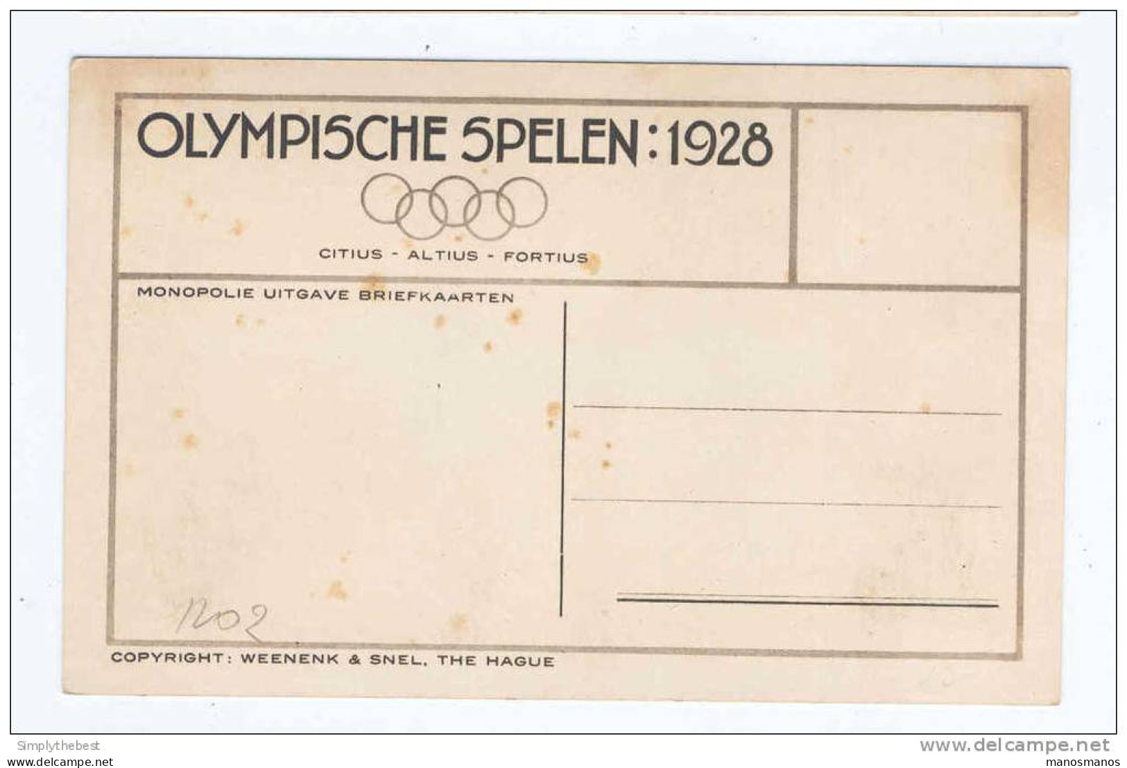 Carte- Vue Officielle Des JEUX OLYMPIQUES AMSTERDAM 1928 - FOOTBALL Uruguay Keeper - Neuve  --  PP975 - Summer 1928: Amsterdam