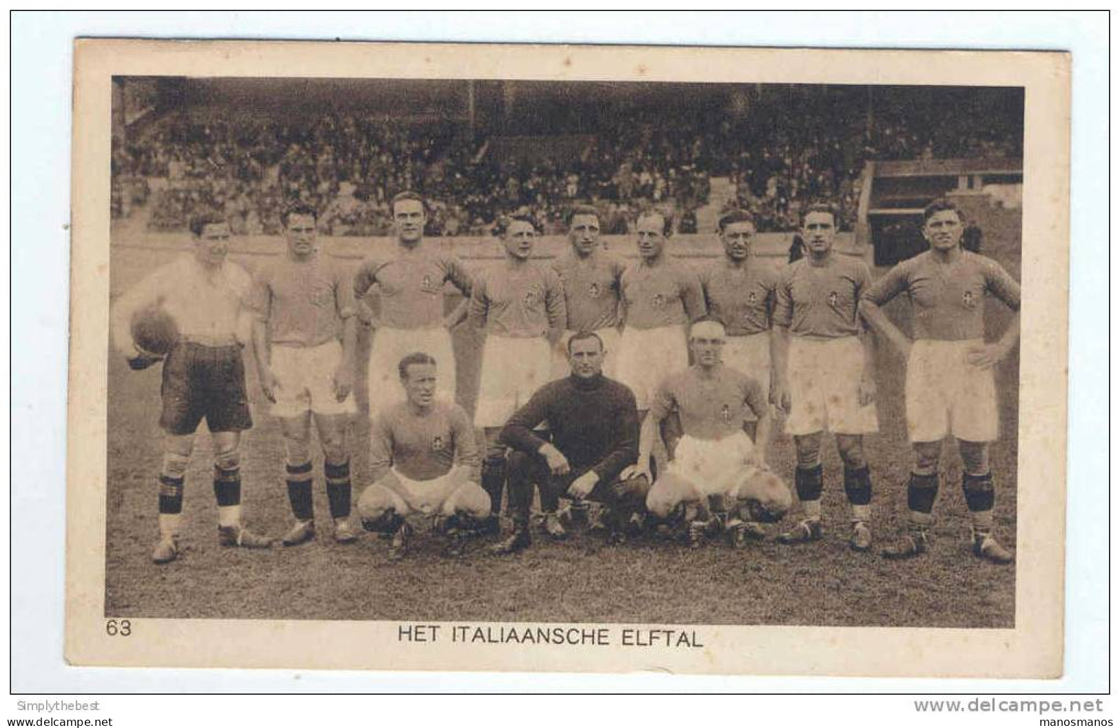 Carte- Vue Officielle Des JEUX OLYMPIQUES AMSTERDAM 1928 - FOOTBALL Equipe Italie - Neuve  --  PP973 - Estate 1928: Amsterdam