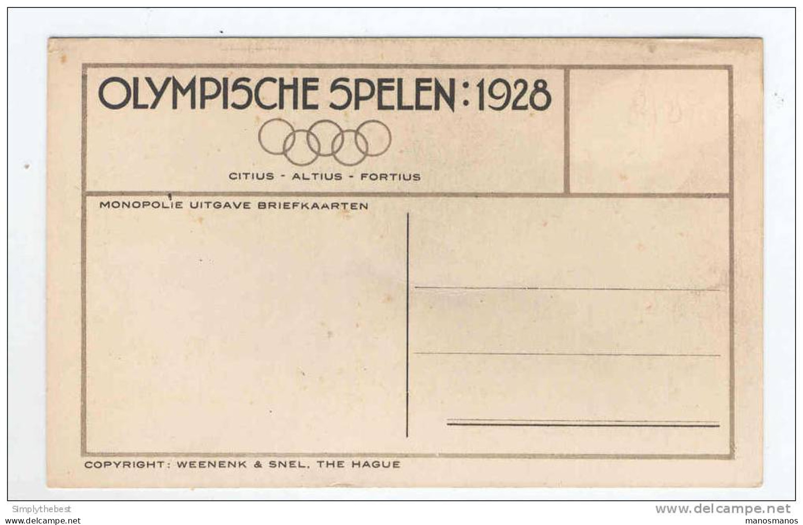 Carte- Vue Officielle Des JEUX OLYMPIQUES AMSTERDAM 1928 - FOOTBALL Equipe Italie - Neuve  --  PP973 - Verano 1928: Amsterdam