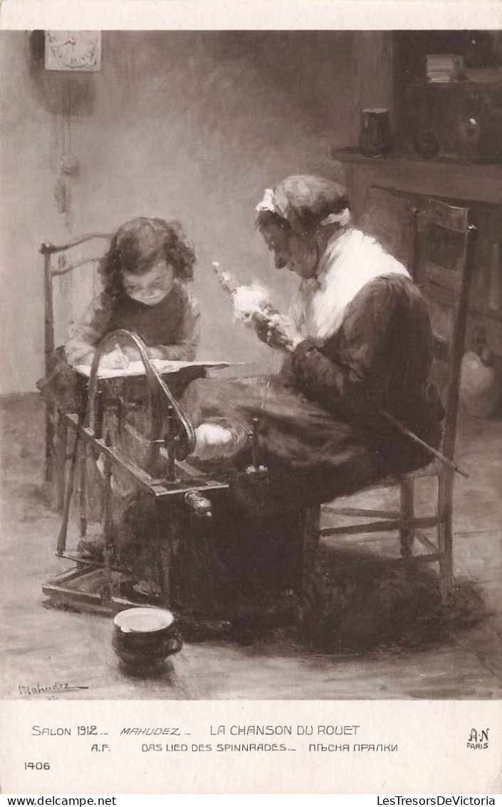 MUSEE - Salon 1912 - Mahudez - La Chanson Du Rouet - Carte Postale Ancienne - Museum