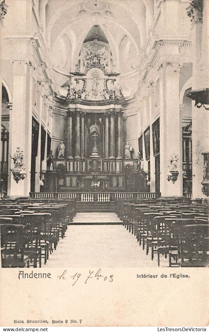 BELGIQUE - Andenne - Intérieur De L'Eglise - Carte Postale Ancienne - Andenne