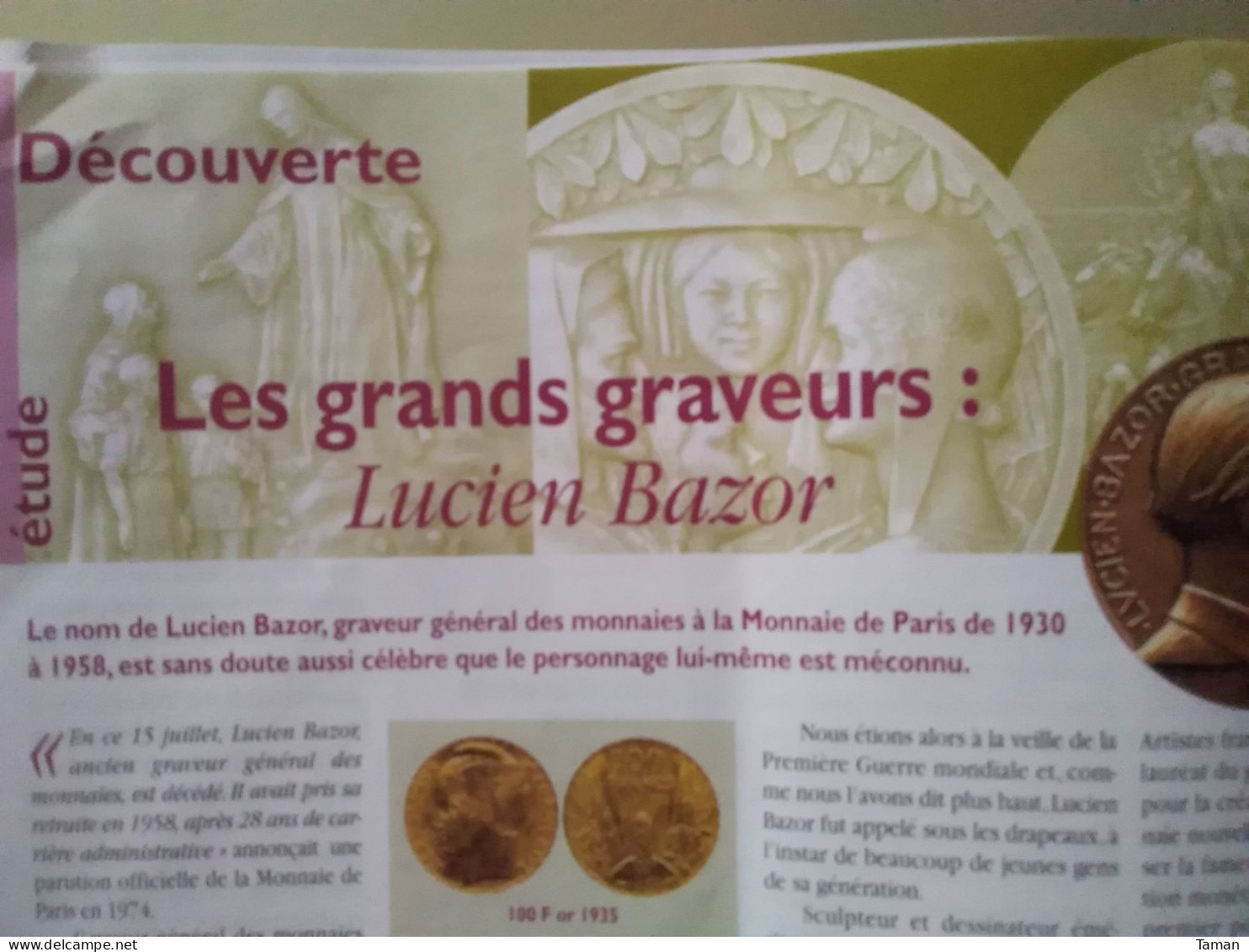 Numismatique & change - Le médailler du Vatican - Rome Gaule - Mérovingiens - Lucien Bazor