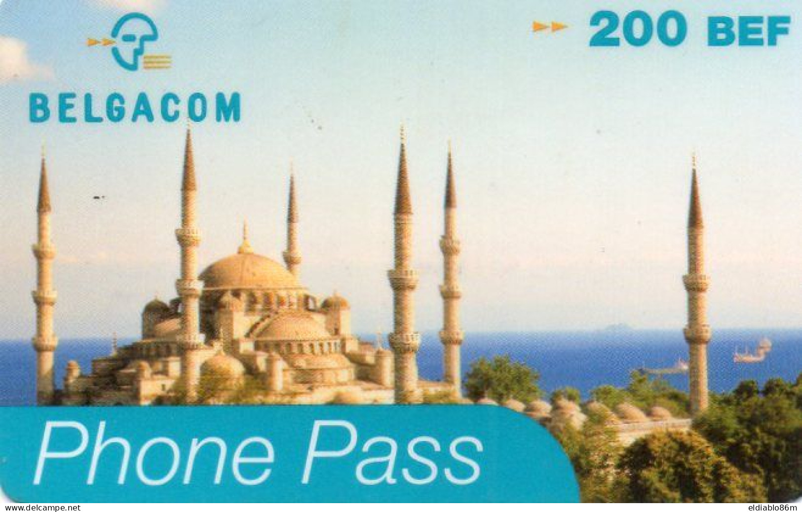BELGIUM - PREPAID - BELGACOM - PHONE PASS - HAGIA SOPHIA ISTANBUL - TURKEY RELATED - Carte GSM, Ricarica & Prepagata