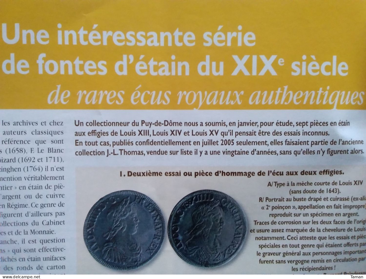 Numismatique & change - Rome - Cavaillon - Louis XIV - Second Empire - Etats de l'Afrique centrale