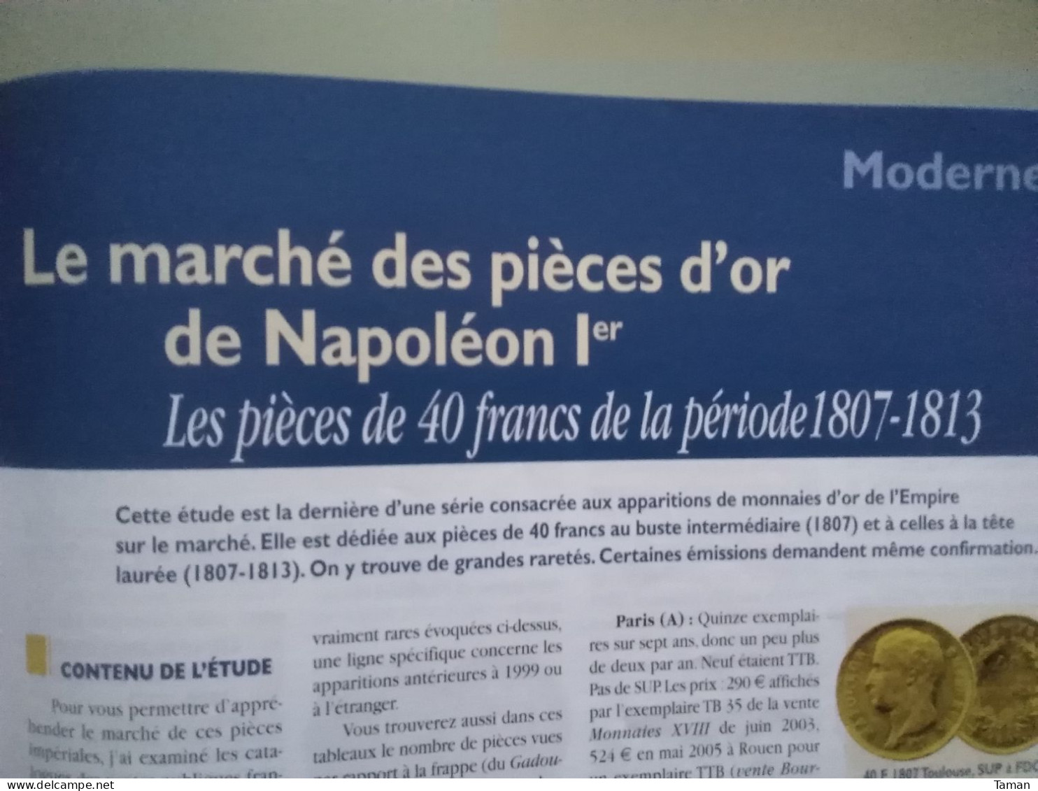 Numismatique & change - Cabinet des médailles Asie - Empereurs romains - Pau - Napoléon en or - Joly graveur