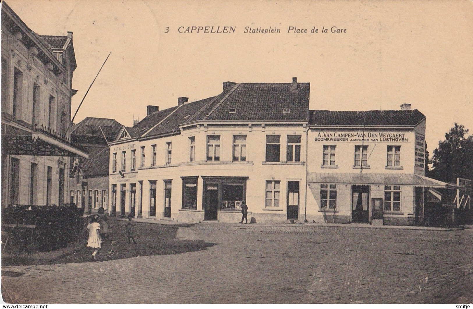 KAPELLEN 1923 STATIEPLEIN PAND BOOMKWEKER VAN LUSTHOVEN / VAN CAMPEN-VAN DEN WEYGAART - LORRAIN-MEYNEKENS - Kapellen