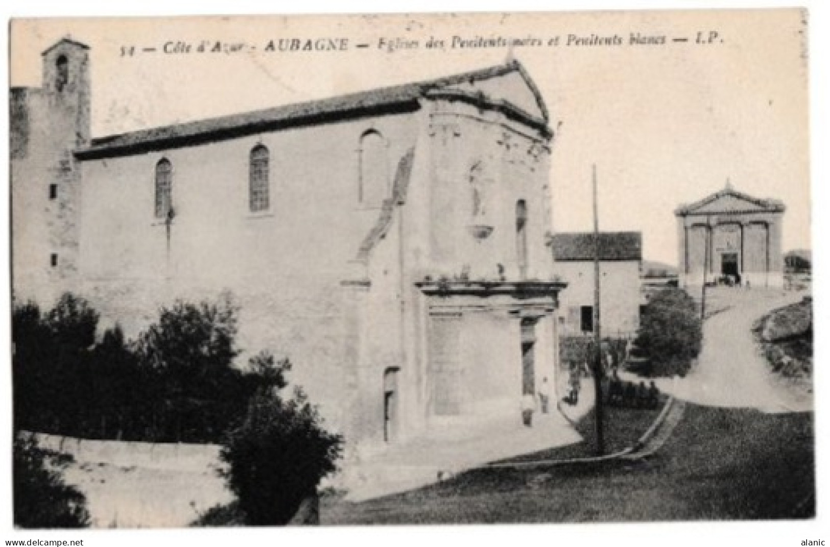 CPA-13-AUBAGNE EGLISE DES PENITENTS NOIRS ET BLANCS/CIRCULEE . -animée-BE - Aubagne