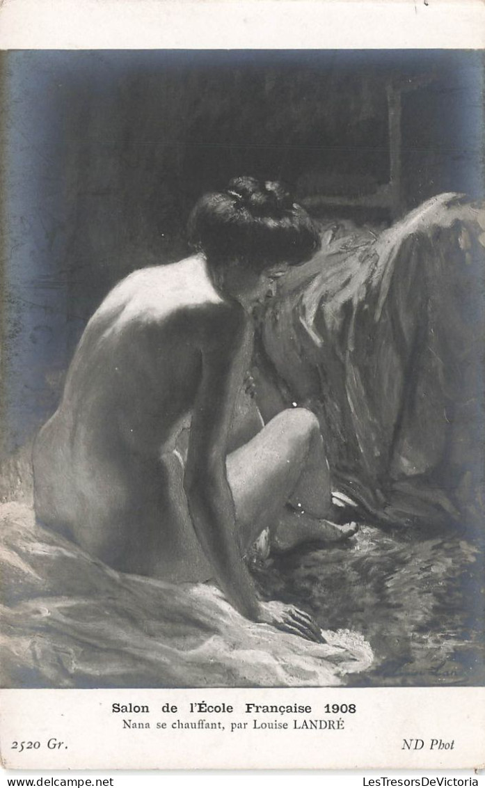MUSEE - Salon Des Artistes Français 1908 - Nana Se Chauffant - Louise Landré - Carte Postale Ancienne - Musei
