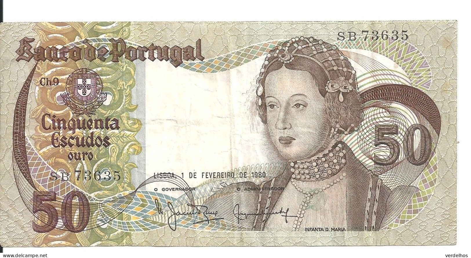 PORTUGAL 50 ESCUDOS 1980 VF P 174 B - Portugal