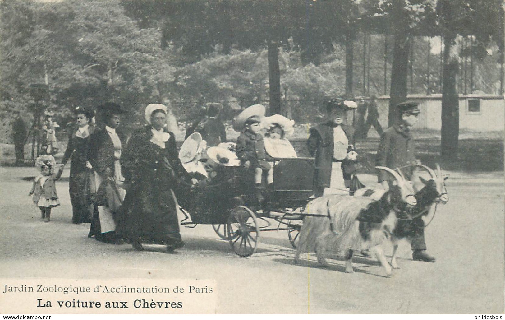 PARIS 16eme   Jardin Zoologique  D'acclimatation  La Voiture Aux Chevres - Parcs, Jardins