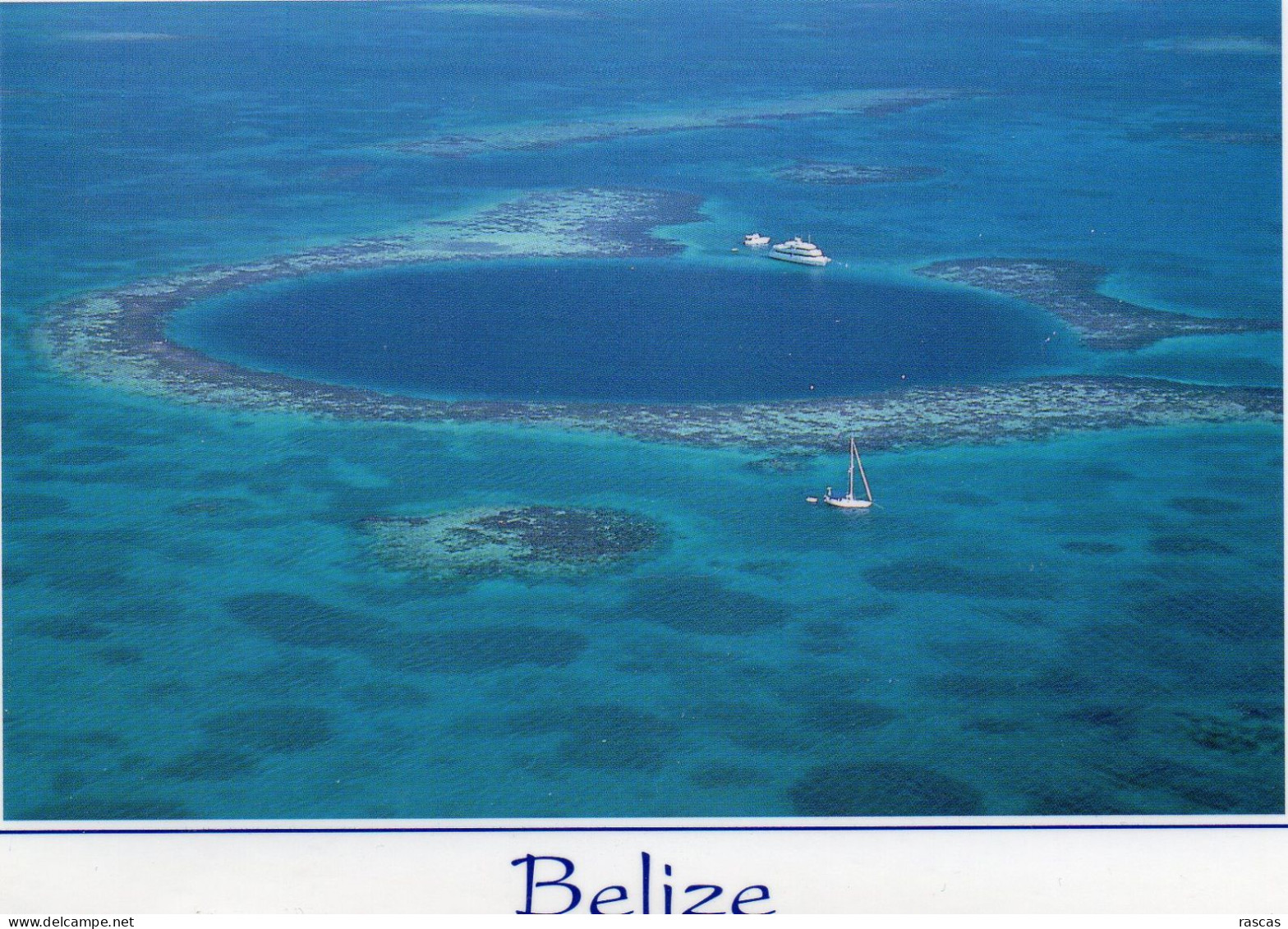 CPM GRAND FORMAT 1 - BELIZE - AERIAL VIEW OF THE BLUE HOLE - Belice